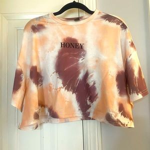 SHEIN cropped t shirt tie dye